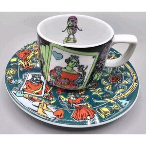 Bopla Switzerland Cup‎ And Saucer Queen Of Hearts & Jolly Joker Playtime Series